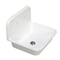 Gourmetier Arcticstone 24" Solid Surface Farmhouse Kitchen Sink W/Backsplash, Wht GKTA242119 - alternate 1